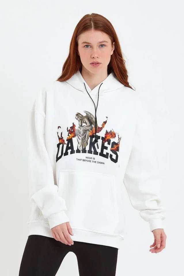 DANKES Baskılı Kapüşonlu Sweat