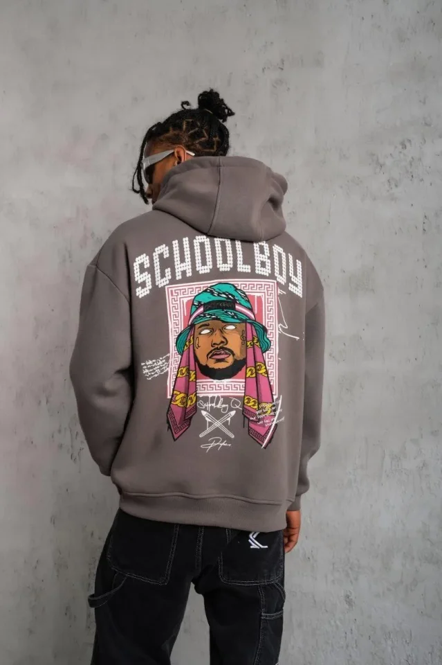 Erkek SCHOOL BOY Baskılı Kapüşonlu Sweat
